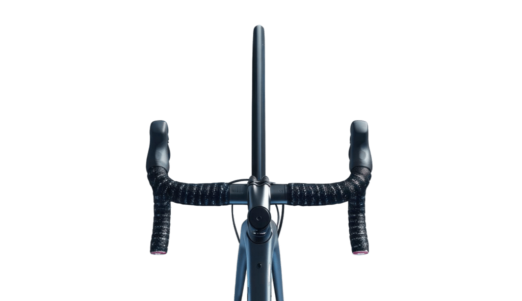 Part davantera d'una bicicleta vista des de dalt